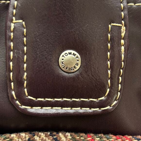 Tommy Hilfiger American Classic Brown Purse Multicolor Plaid - Picture 4 of 12
